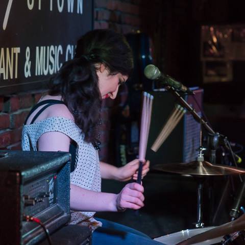 Christiana Usenza Playing Drums