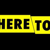 #HereToo words in yellow banner with black background